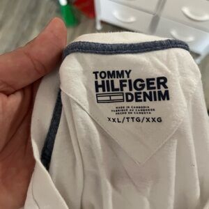 white Tommy Hilfiger shirt basically brand new